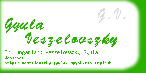 gyula veszelovszky business card